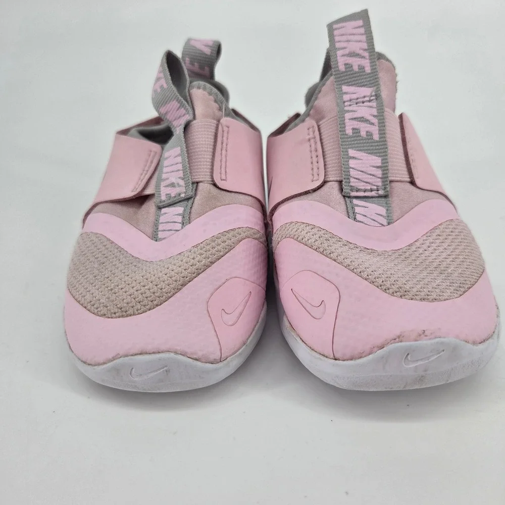 Nike Flex Runner Toddler 7C Arctic Pink Metallic Silver Slip On AT4665-609